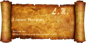 Lopos Morgan névjegykártya