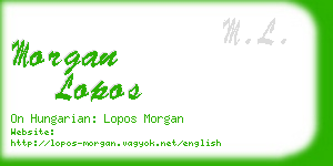 morgan lopos business card